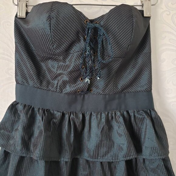 KIM Chi Blue Ladies Women's turquoise blue  lace front sleeveless dress S… - Picture 2 of 12